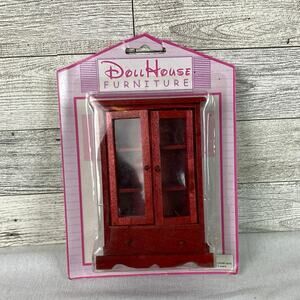 Vintage Greenbrier 1:12 WOOD Dollhouse Mahogany Cabinet DISPLAY Miniature NEW